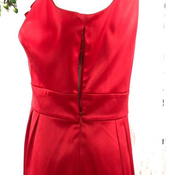 JUST TAYLOR SLEEVELESS SATIN RED DRESS SIZ… - Picture 4 of 8